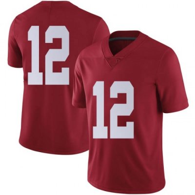 NCAA Men's Alabama Crimson Tide #12 Skyler DeLong Stitched College Nike Authentic No Name Crimson Football Jersey MB17D55MJ